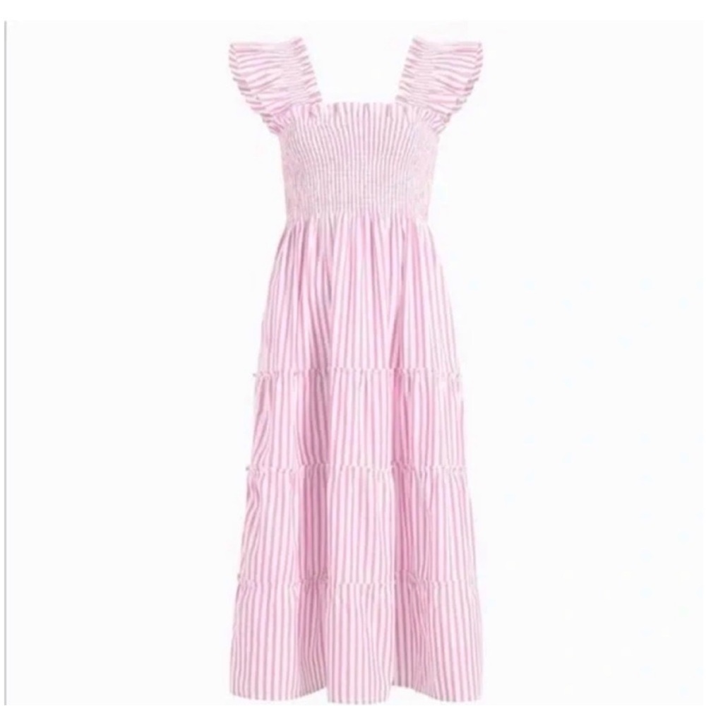 Hill House Home Bubblegum Pink Stripe Ellie Nap Dress size Large